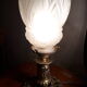 Lamp calice foot bronze and brass tulip mold and press 1900 a 20 not sign