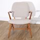 Fauteuil vintage scandinave en bois 1950