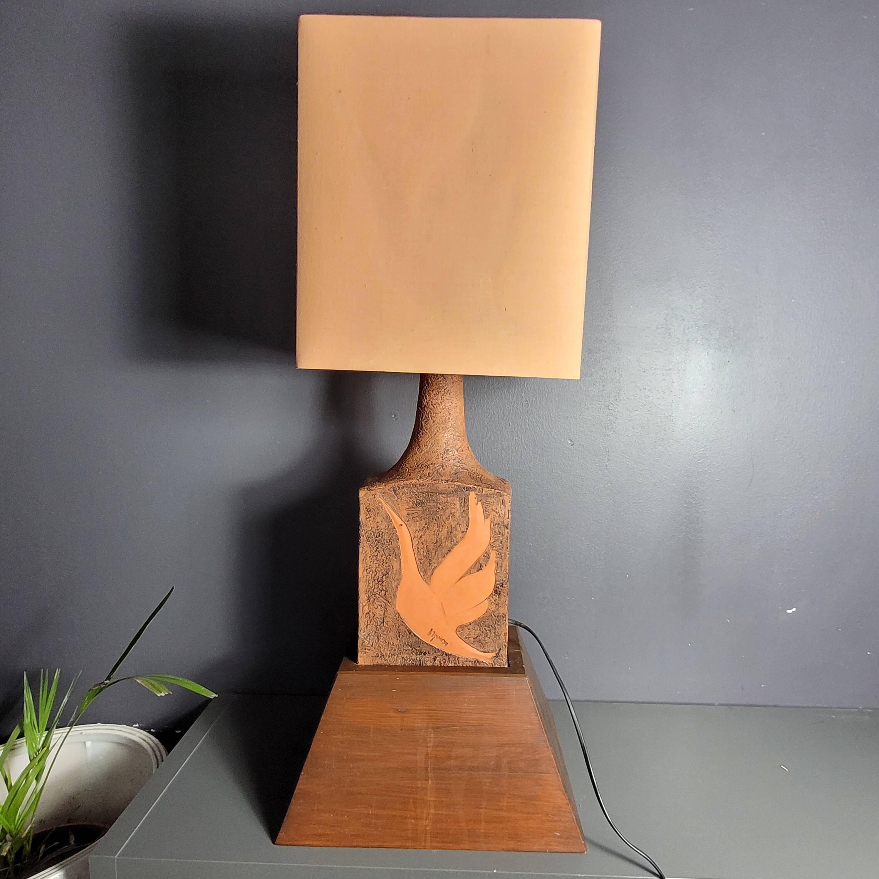 Roche-Bobois 70's ceramic/terracotta lamp