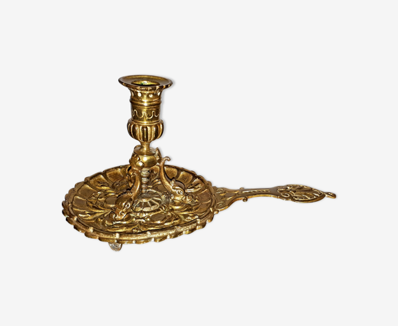 Bougeoir rat de cave bronze