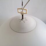 Opaline glass globe pendant lamp, 1960's