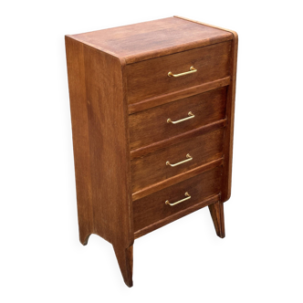Vintage chiffonier chest of drawers design compass feet from the 60s