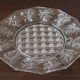 10 dessert plates in molded glass of floral motifs