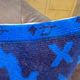 Asymmetric Blue Turkish Rug Pillow, 16x16 Square Wool Cushion Cover