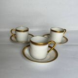 3 fine porcelain coffee cups