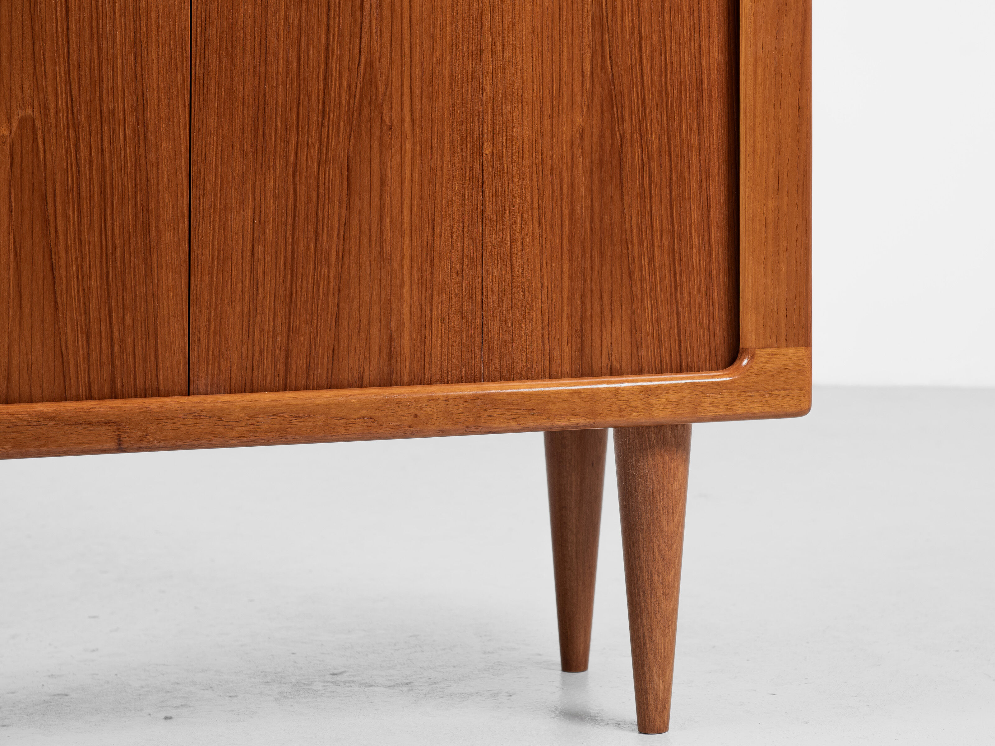 Midcentury Danish cabinet in teak with tambour doors by Dyrlund 1960s