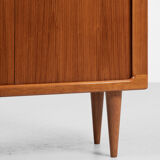 Midcentury Danish cabinet in teak with tambour doors by Dyrlund 1960s