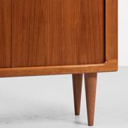 Midcentury Danish cabinet in teak with tambour doors by Dyrlund 1960s