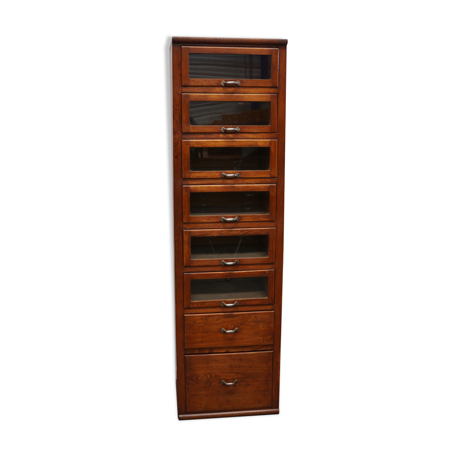 Vintage German pine haberdashery cabinet, 1950s