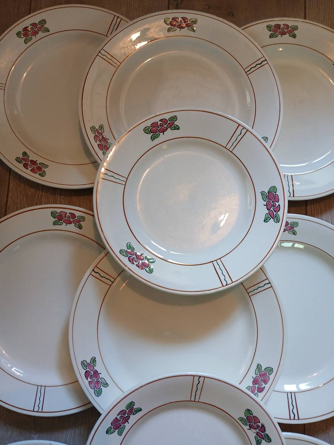 14 Terre de fer SALINS "Water Lily" plates