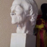 Head of voltaire in plaster