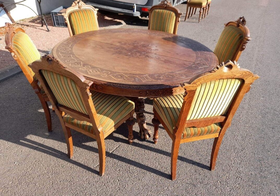 Series of 12 chairs style Henri II Napoleon III