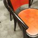 Table and 6 armchairs Baumann Diese, design Pagnon Pelhaître, Wenge color and red,