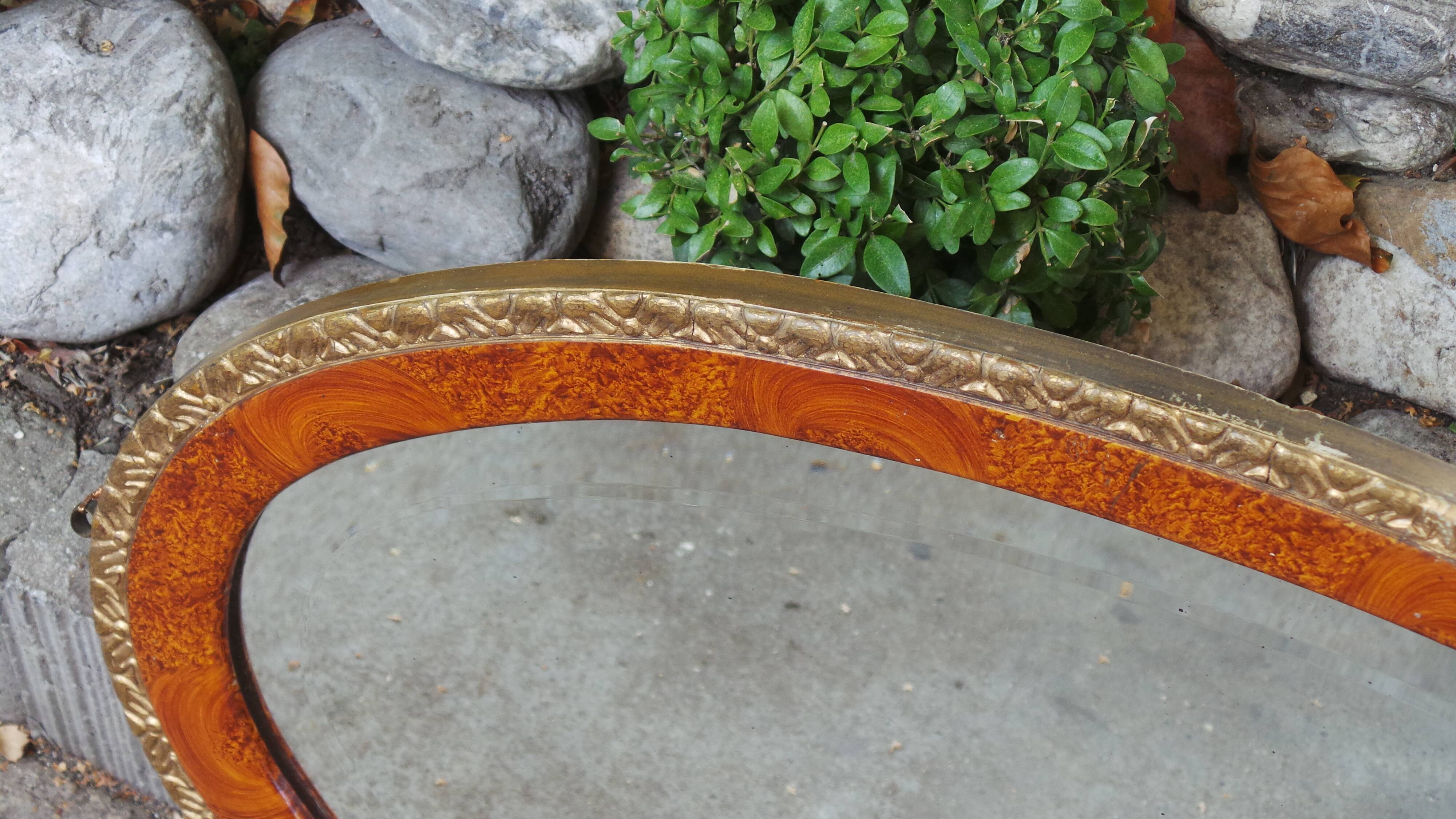 Mirror oval art deco 40 x 67cm