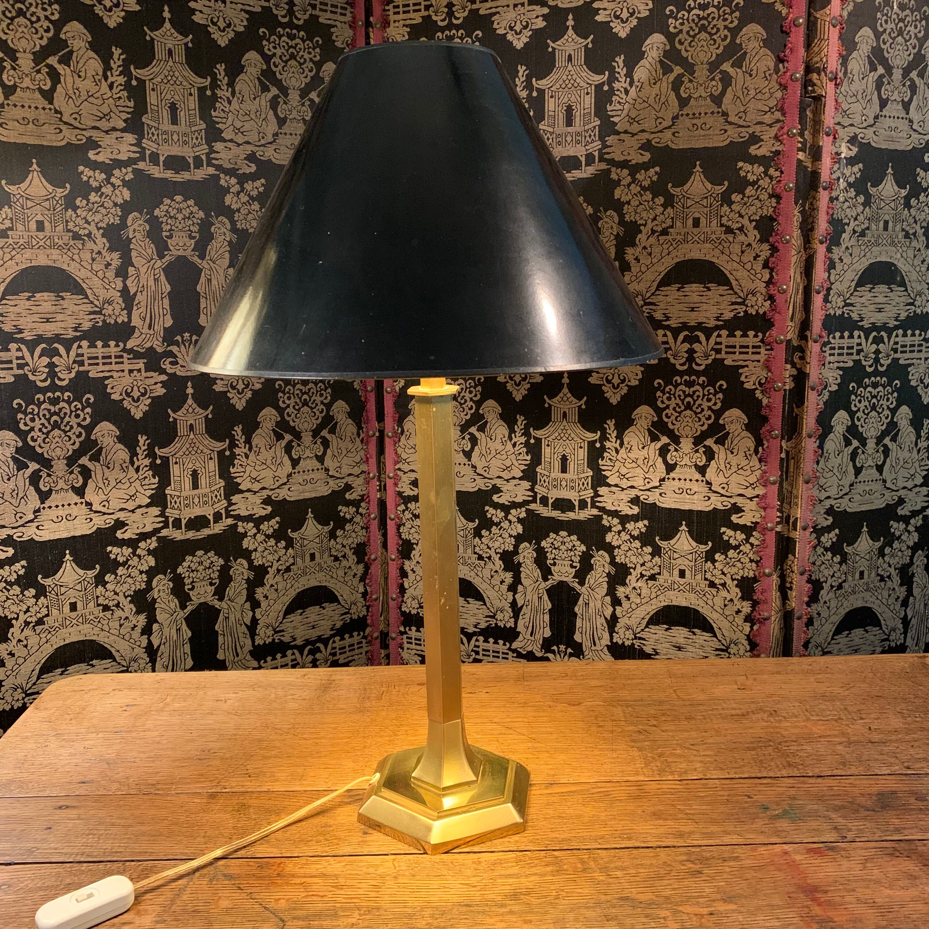 Golden brass lamp 65 cm
