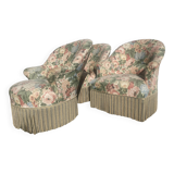 2 fauteuils crapauds vintage
