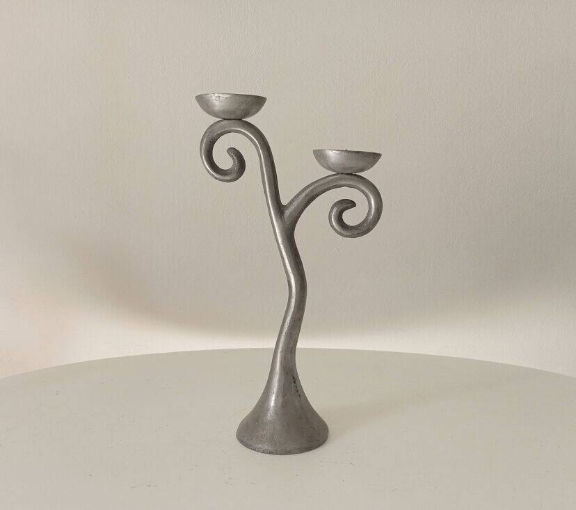 Vintage chandelier in solid aluminium