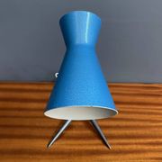 Blue metal desk lamp 1960s
