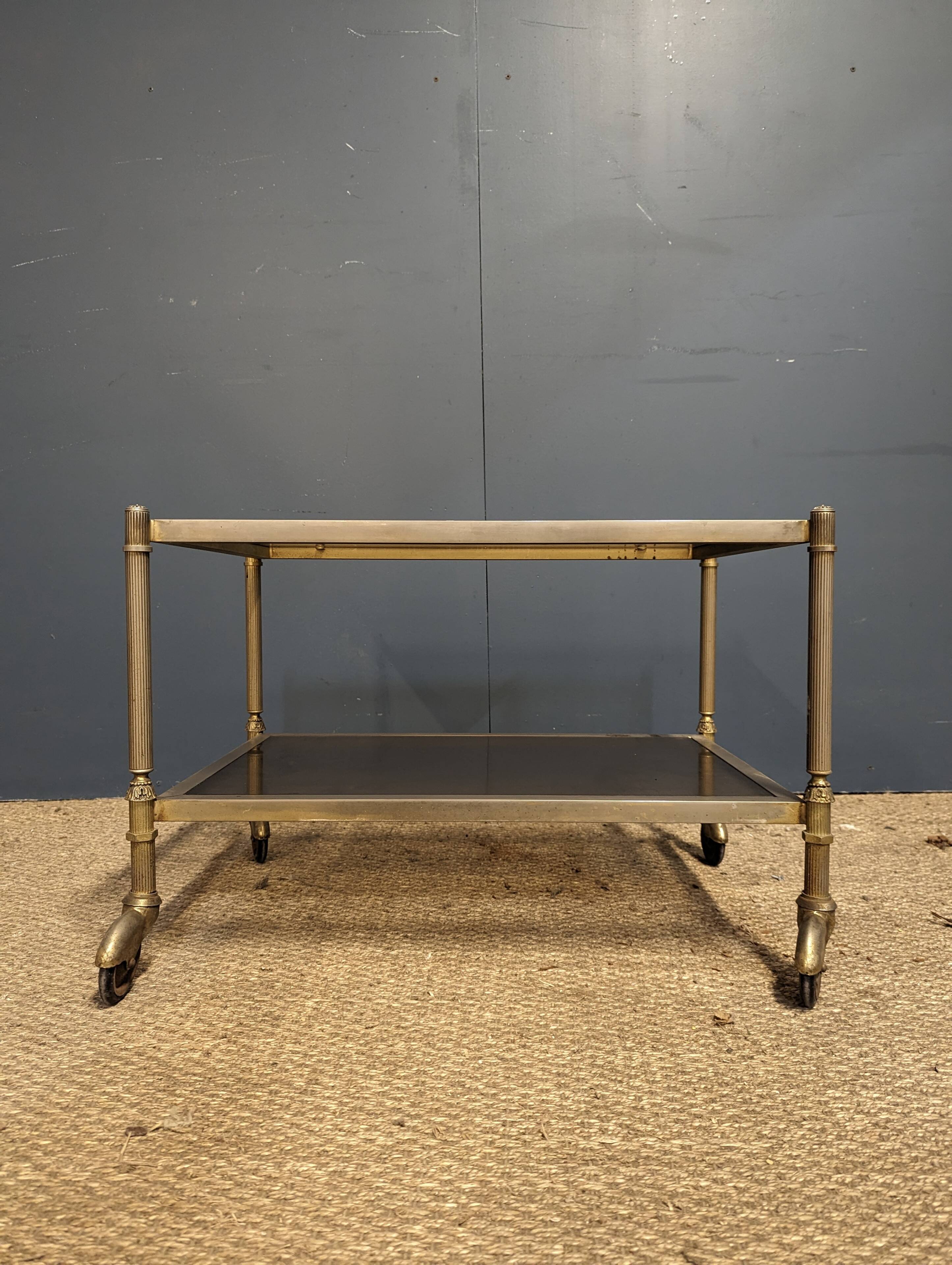 Neoclassical style brass coffee table