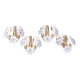 Set of 4 Murano White Flowers Wall Light, 1970s