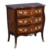 Small marquetry chest of drawers, Louis XV style – mid 19th century