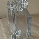 Vintage soliflore vase in molded/pressed glass paste