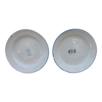 Faience Varages ou Moustiers 2 assiettes