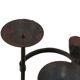 Anthropomorphic wall candle holder in wrought iron, 1950s.