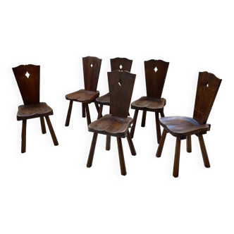 Savoyard solid oak chairs