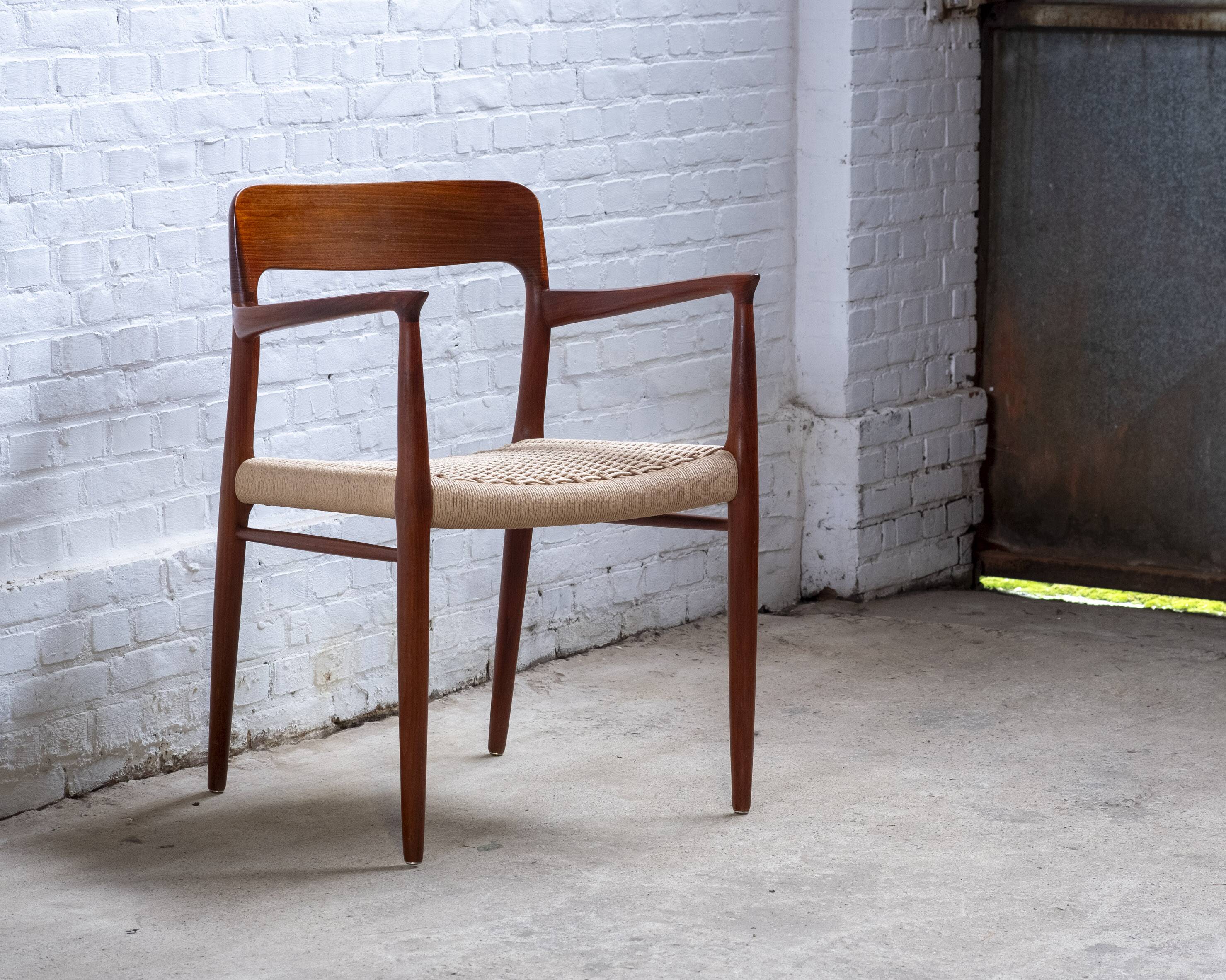 2x Niels Otto Møller Chair Model 56 in Teak, 1960s Denmark