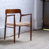 2x Niels Otto Møller Chair Model 56 in Teak, 1960s Denmark