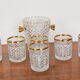 Set Glassware barware of Mid-century by Bohemia Crystal,1960's.