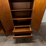 Scandinavian teak cabinet 1960 with mounting plan