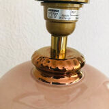 Ceramic lamp in pink and copper signed Louis Drimmer, circa 1980.