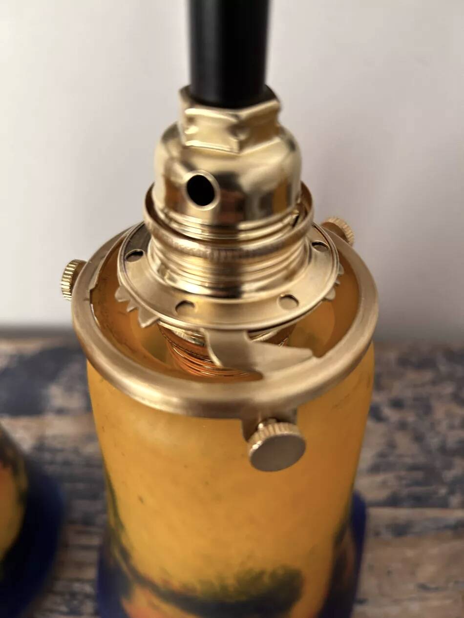 Lot de 3 appliques murales tulipes vintage