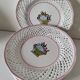 6 pierced dessert plates Portugal