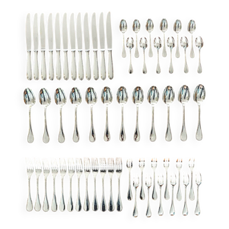 Christofle pearl cutlery set 60 pieces with original silverware in superb condition