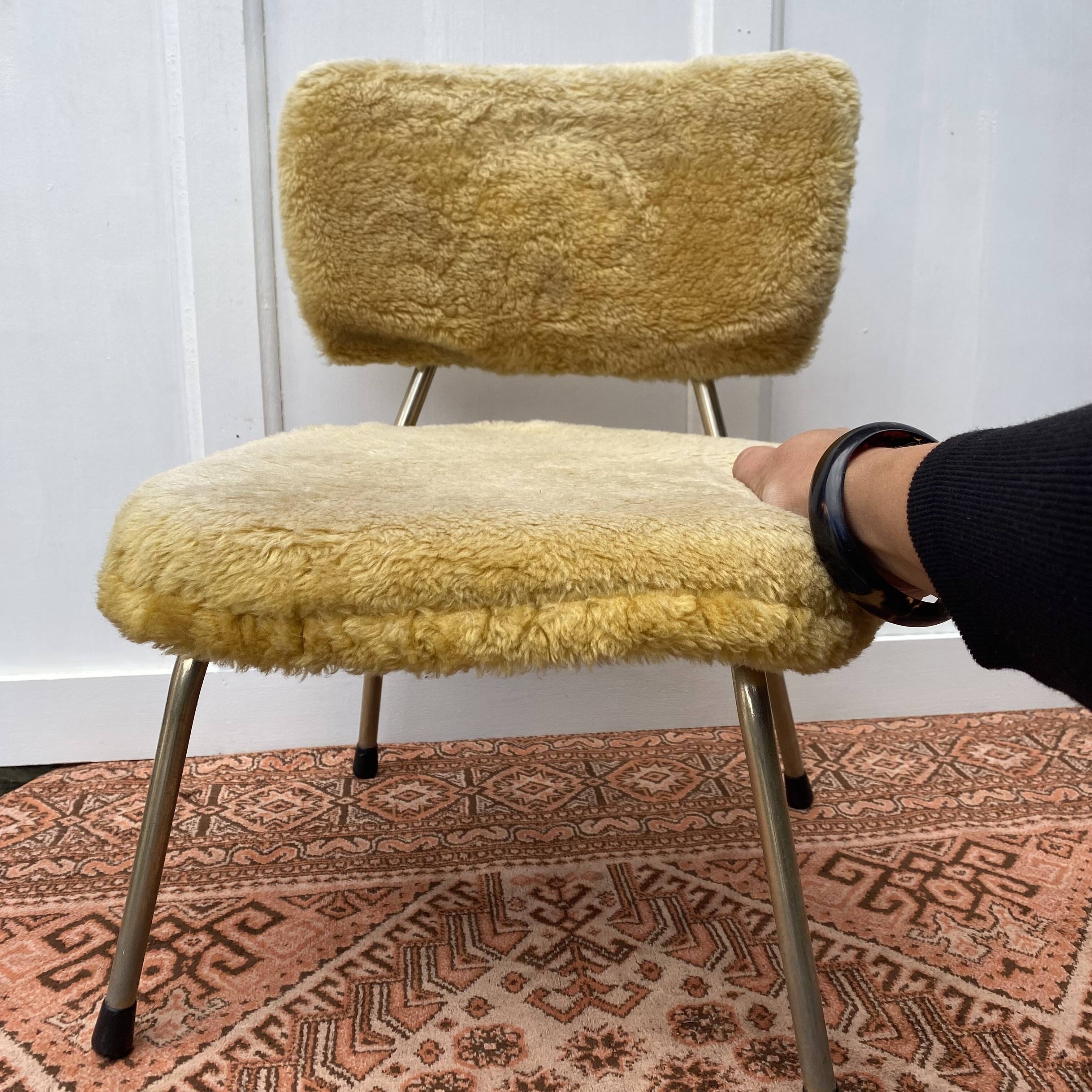 Chaise "moumoute" enfant années 60-70