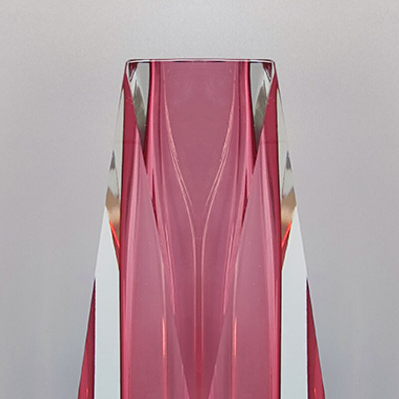 1960s Pink Vase By Flavio Poli. Made in Italy