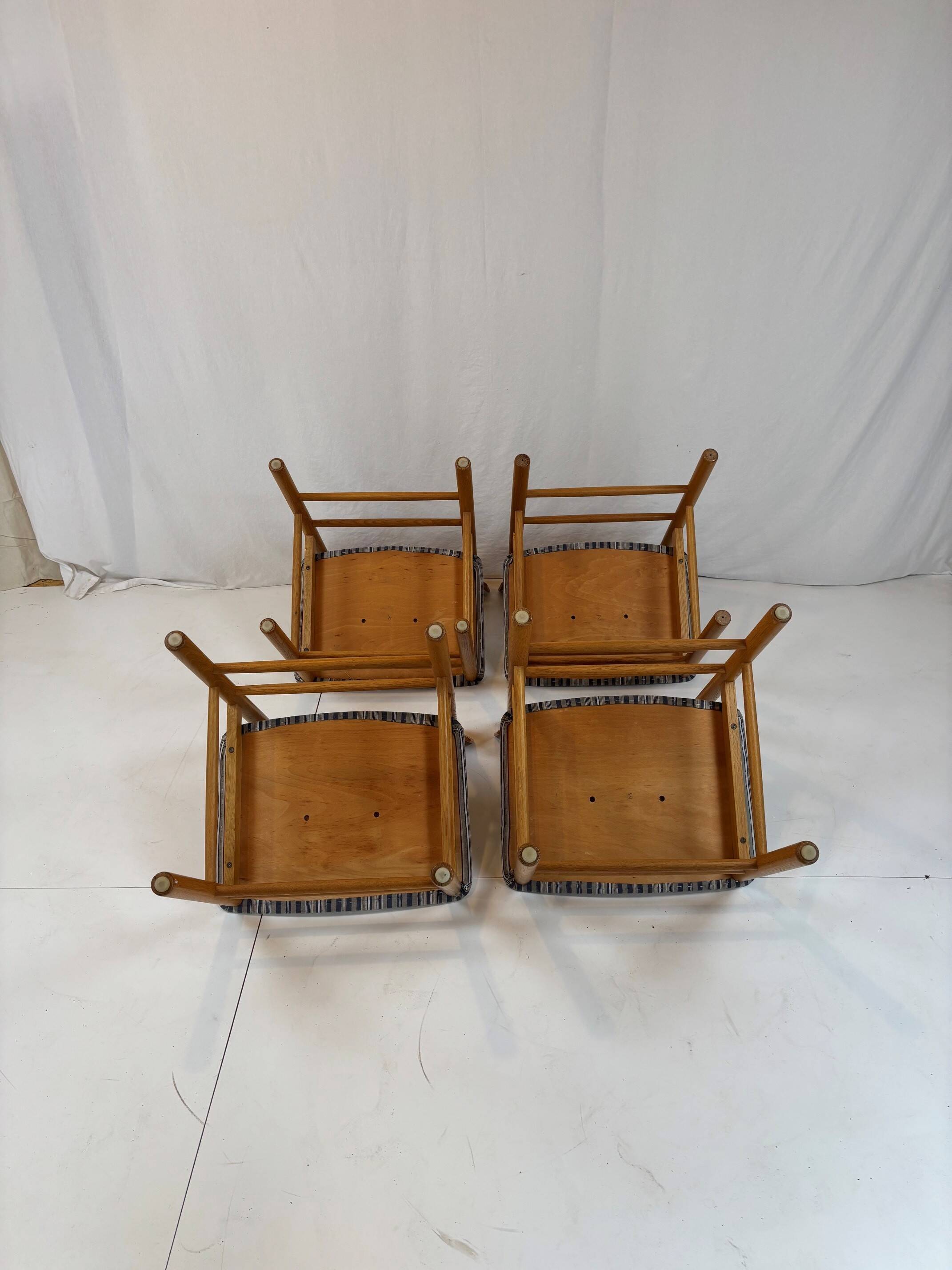 4 beech chairs - Denmark 1950s