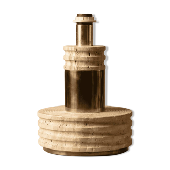 Lamp base in travertine