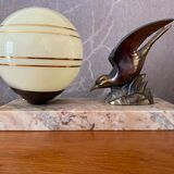 Vintage bird art deco lamp