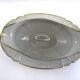Gravy boat in white and golden porcelain Limoges flat Christmas feast