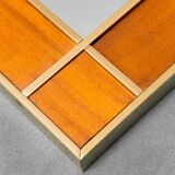 Wall mirror wood metal 70s vintage modern