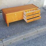 Vintage chest of drawers 3 drawers 1 flap