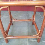 Tables gigognes en bambou rotin et verre