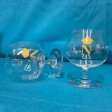 2 Napoleon baccarat glasses, original box