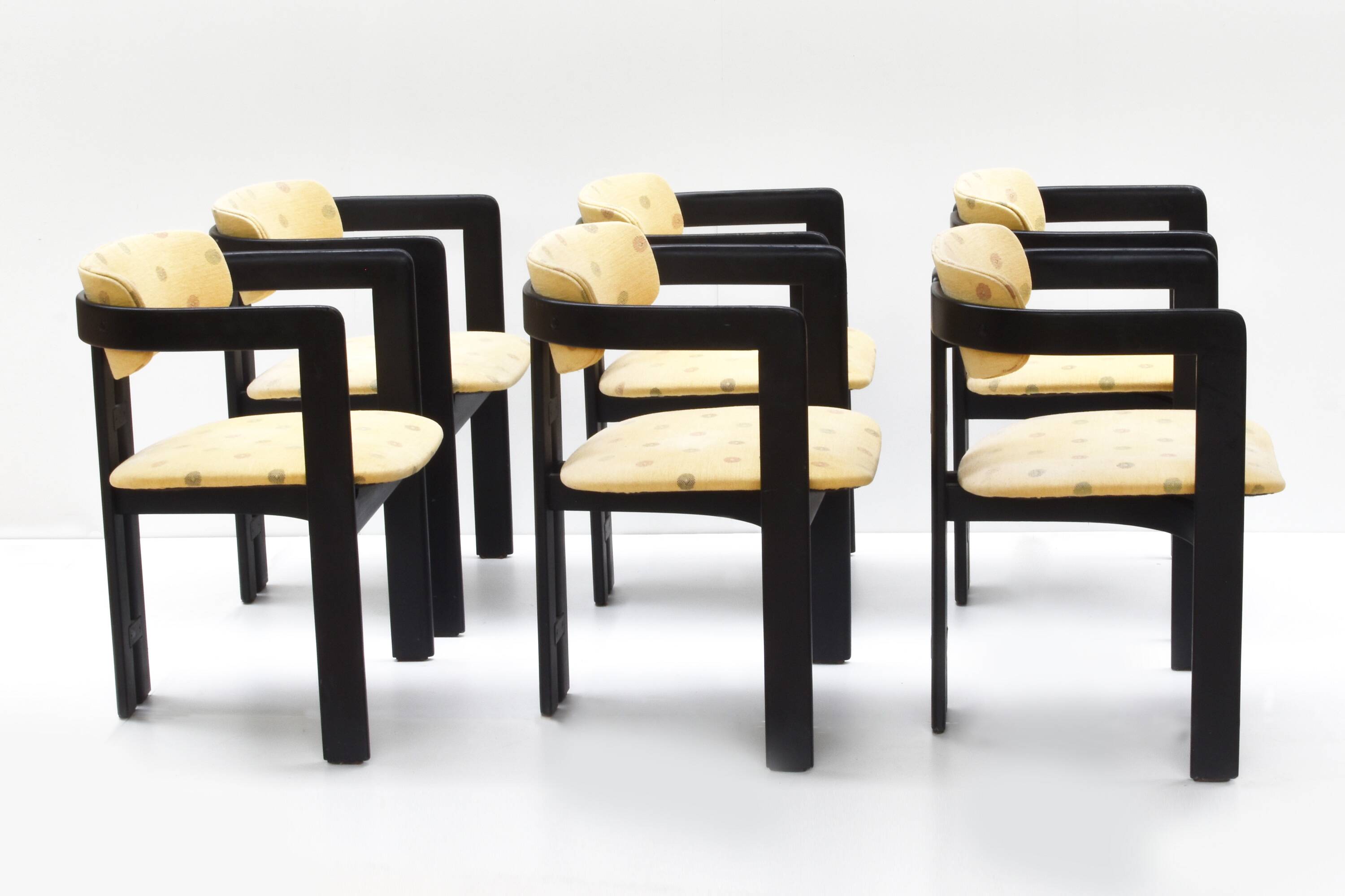 Suite de 6 chaises "Pamplona" de Augusto Savini édition Pozzi 1965