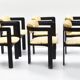 Suite de 6 chaises "Pamplona" de Augusto Savini édition Pozzi 1965