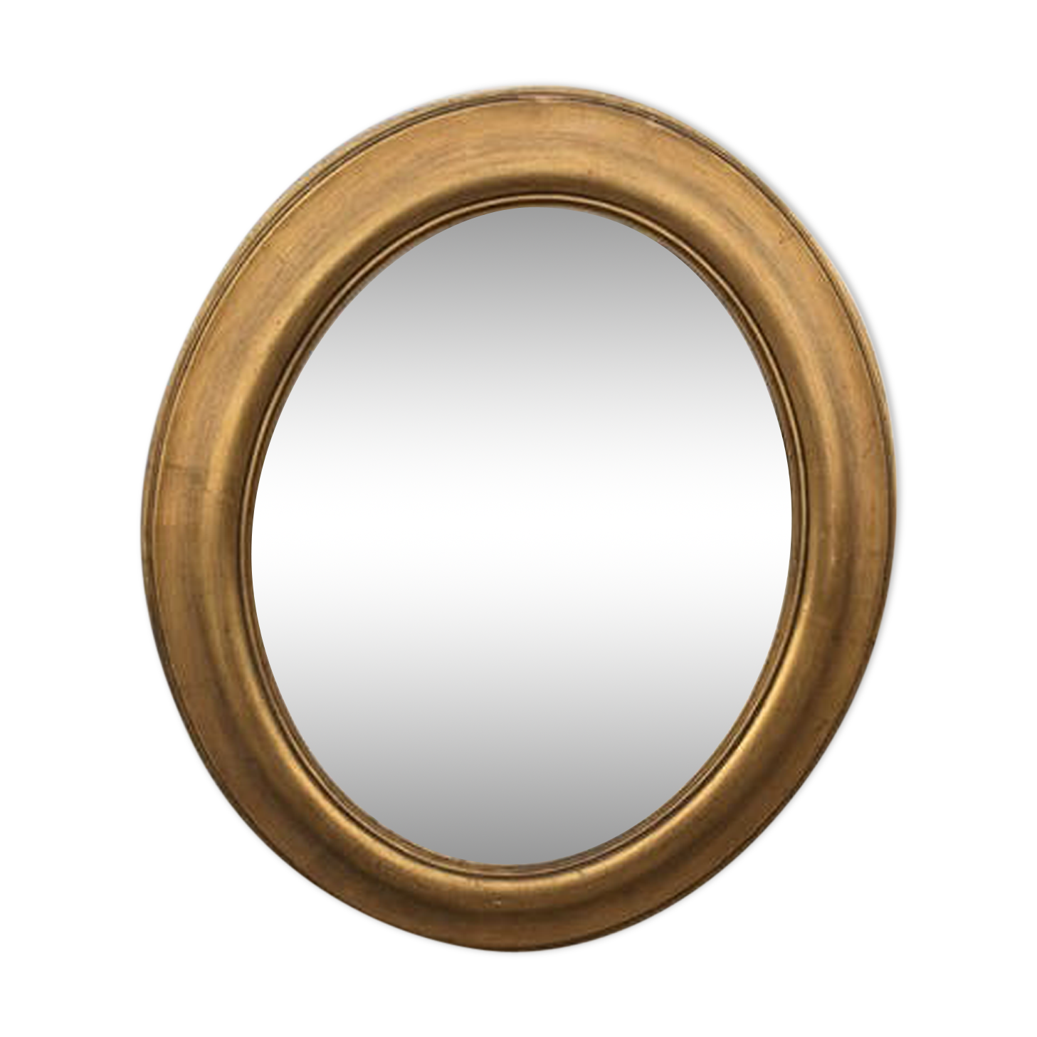 Gold oval mirror 64cm x 54cm